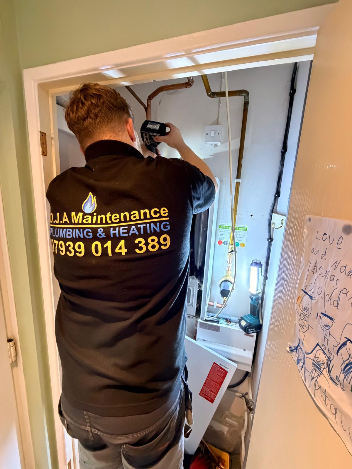 Boiler pipework by DJA Maintenance in South Woodham Ferrers